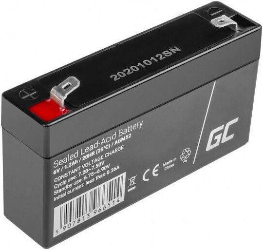 Green Cell Baterie UPS cu Capacitate 1.2Ah și Tensiune 6V AGM52 1buc