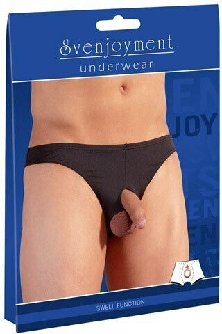 Svenjoyment Underwear String with 2 Openings Black
