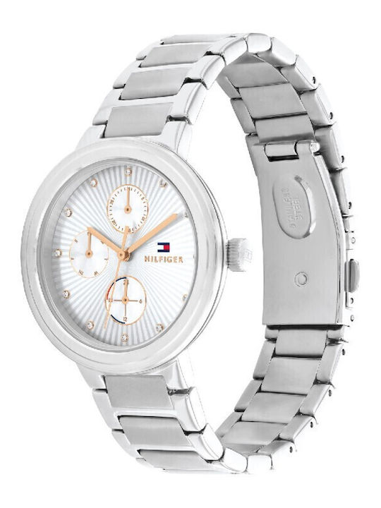 Tommy Hilfiger Joy Women's Watch Chronograph with Silver Metal Bracelet