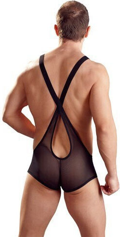 Svenjoyment Underwear Transparent Wrestler Body Секси мъжко боди Черен 21501821701