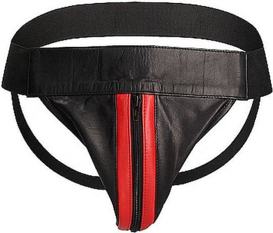 Shots Ouch! Striped Front with Zip Jock Red