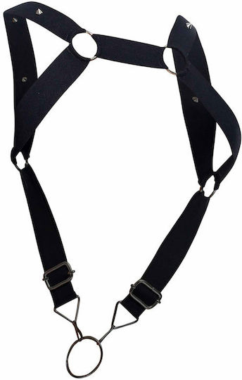 MOB Erotic Wear Dngeon Straigh Back Harness Black