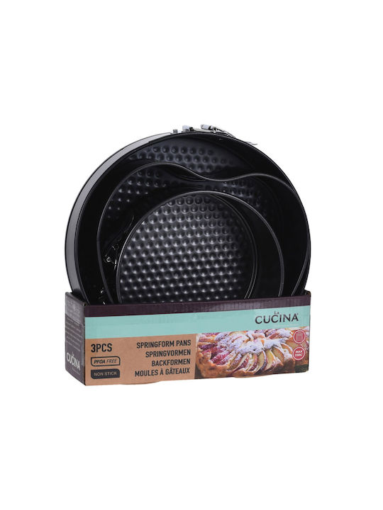 Aluminum Cake 1 Cups Baking Pan with Removable Bottom 3pcs
