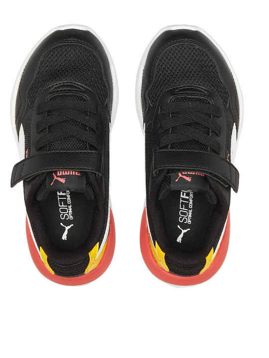 X-Ray Kids Sports Shoes Running with Hoop & Loop Closure Black