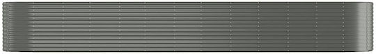 vidaXL Metallischer Grauer Blumenkasten 507x100x68cm
