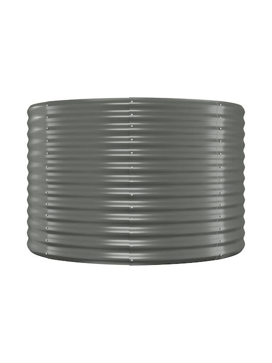 vidaXL Метална Кутия За Саксии Сив 507x100x68см
