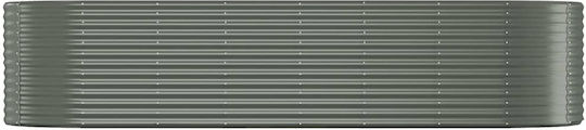 vidaXL Blumenkasten Metallisch Gray 322x100x68cm.