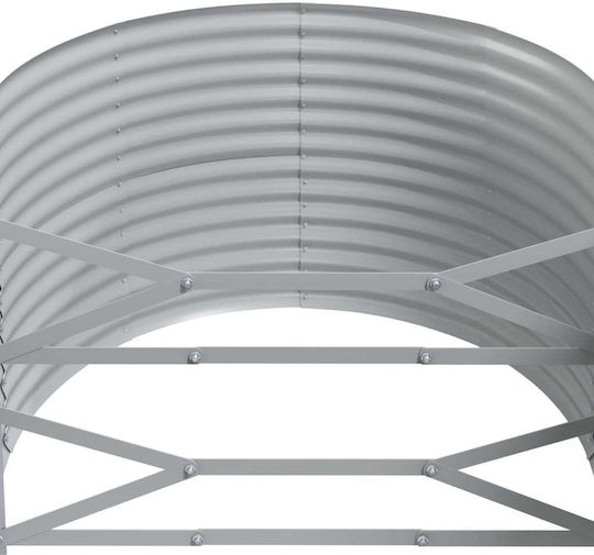 vidaXL Blumenkasten Metallisch Gray 322x100x68cm.