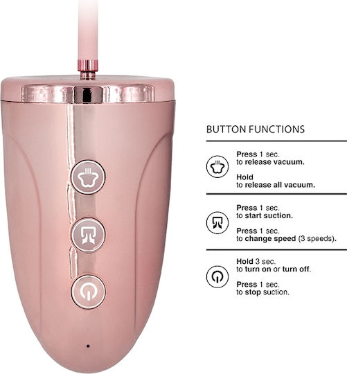 Shots Pumped Automatic Rechargeable Clitoral & Nipple Pump Set Аспиратор Вагина Medium Розов 1бр