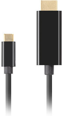 Lanberg Cable HDMI male - USB-C male 1.8m Μαύρο