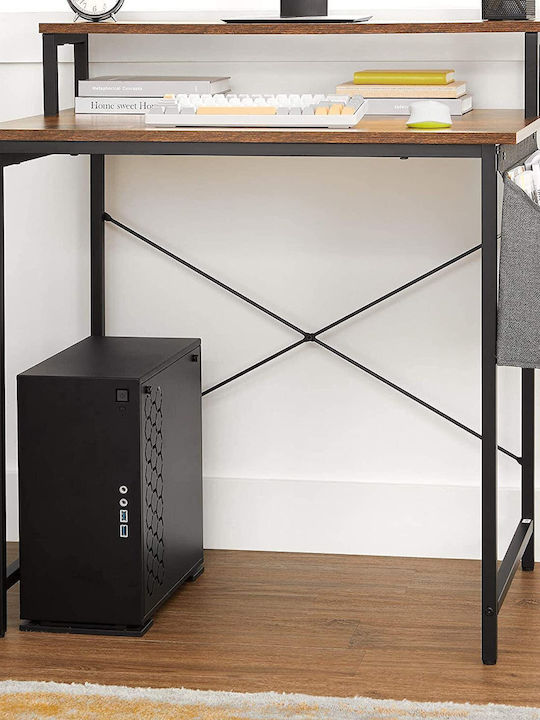 Desk Wooden Coffee with Metal Legs 80x55x89.5cm