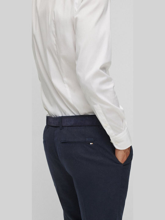 Kaito1 Pantaloni Bărbați Chino Elastic Slim Fit Albastru