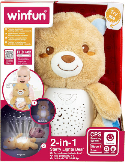 Winfun Sleep Toy Starry Bear made of Fabric with Lights for 0++ Months