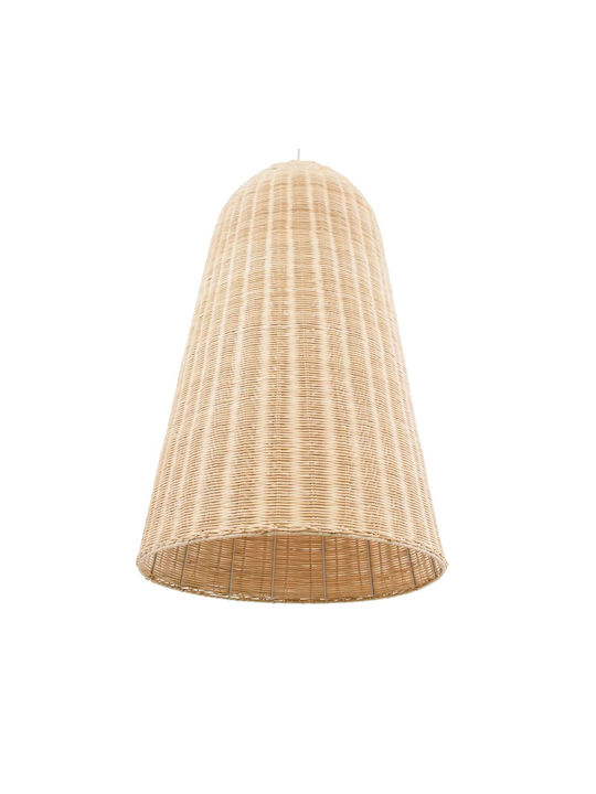 GloboStar Farol Κρεμαστό Φωτιστικό Μπεζ LED Boho Πλέγμα 60εκ.