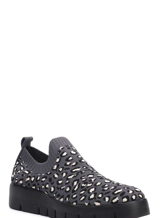 Women's Sneakers with Animal Print Pattern Bernie Mev - Fx Luna GREY 015100003700939