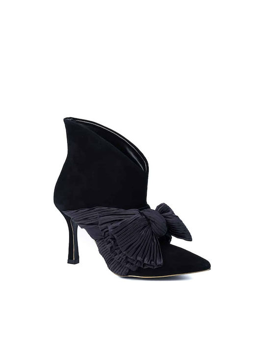 Women's Ankle Boots with Satin Bow Gold&Rouge - Samia Su BLACK 012800025000141