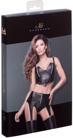 Noir Handmade Powerwetlook Отгоре със сребърни ципове