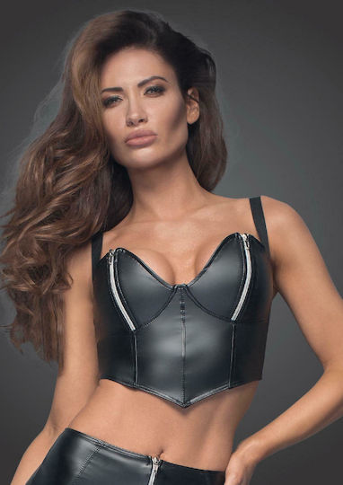 Noir Handmade Powerwetlook Отгоре със сребърни ципове