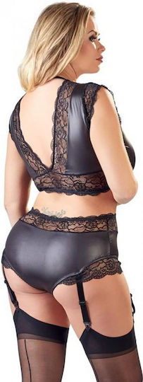 Cottelli Collection Set Sexy Curves Sutien și Chiloți Negri