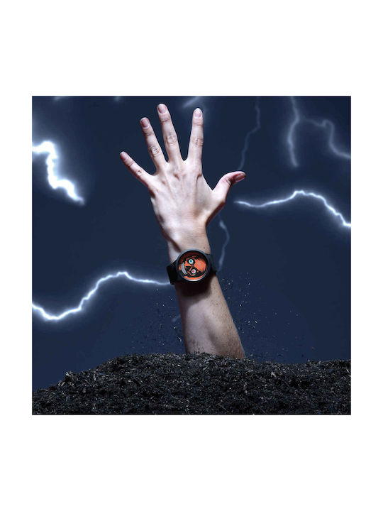 Swatch It's Spooky Time Watch Battery with Rubber Strap Swatch It's Spooky Time Watch Battery with Rubber Strap