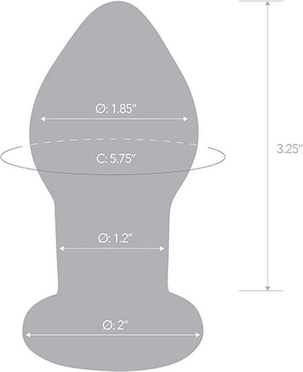 Glas Anal Plug with Wireless Functionality and Vibration Blue