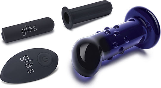 Glas Anal Vibrator with Wireless Functionality Blue