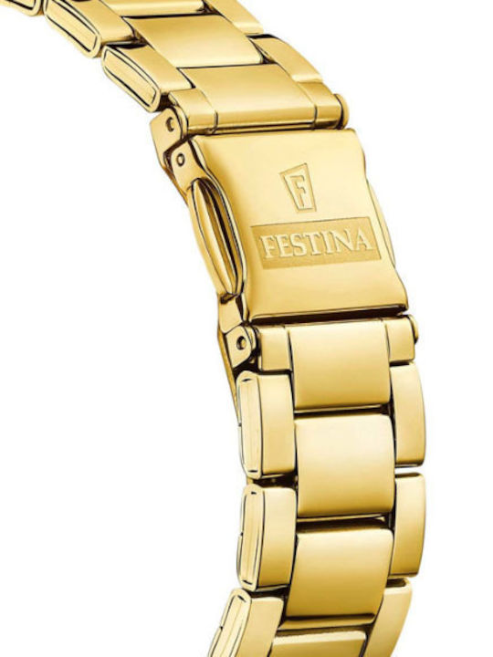 Festina Boyfriend Women's Watch with Gold Metal Bracelet