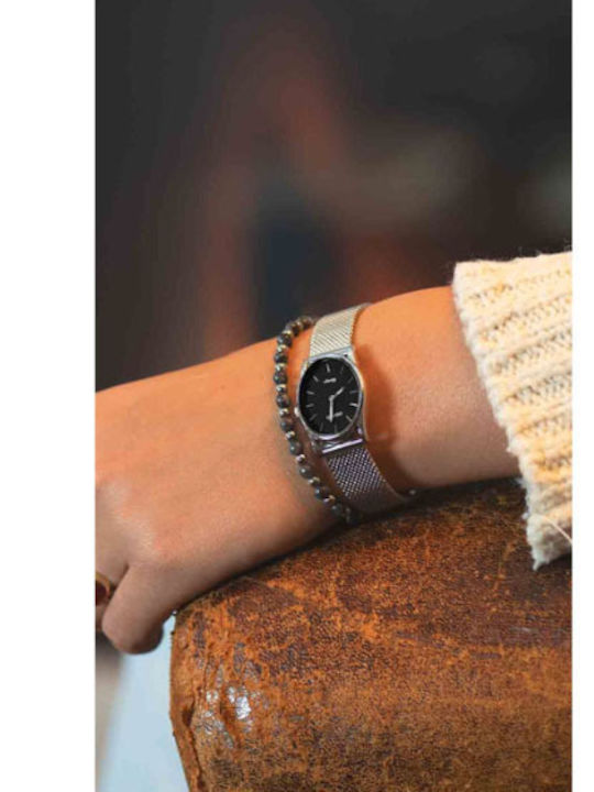 Oozoo Vintage Damen Uhr mit Silber Metallarmband