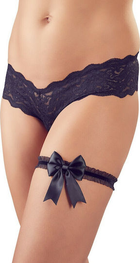 Cottelli Collection Jartieră Din Tul Cu Fundă Jartiere Negre