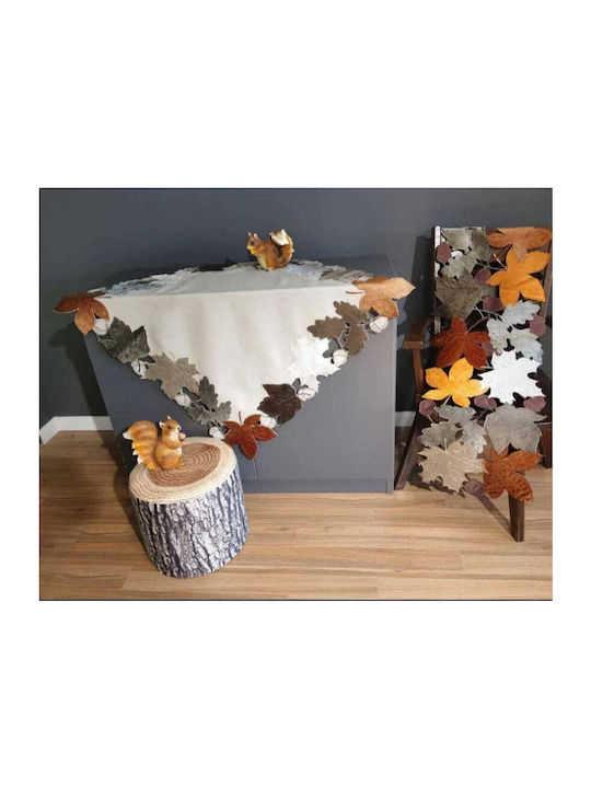 Liolios Home Ράνερ Brown Leaf Καφέ 40x160εκ.