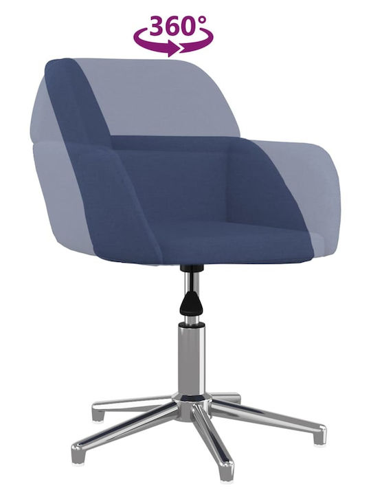 Swivel Visitor Chair with Arms Μπλε 53.5x57x70cm