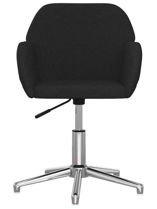 Rotativă Scaun Vizitator cu Brațe Negru 53.5x57x70cm 1buc