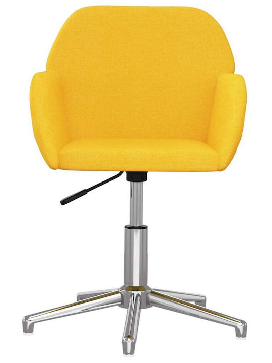 Swivel Visitor Chair with Arms Ανοιχτό Κίτρινο 53.5x57x70cm