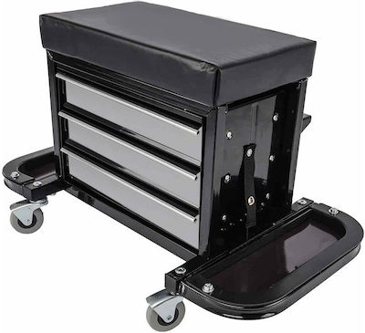 Hoppline HOP1001280 Work Stool with 3 drawers 46 x 35.5 x 43 cm