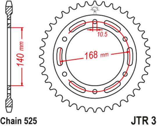 JT Sprockets Rear Sprocket 42 Teeth for BMW F 650 GS / F 800 / F 800 GS