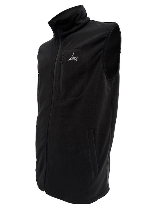 Apu Nepal Men's Safety Vest with Fleece Lining Black