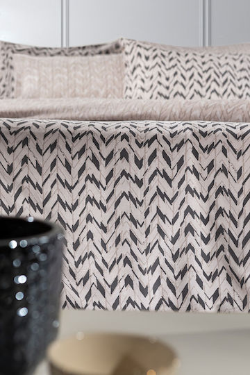 Guy Laroche Σετ Παπλωματοθήκη Mystery Βαμβακερή 165x225cm Μονή με Μαξιλαροθήκη Μπεζ