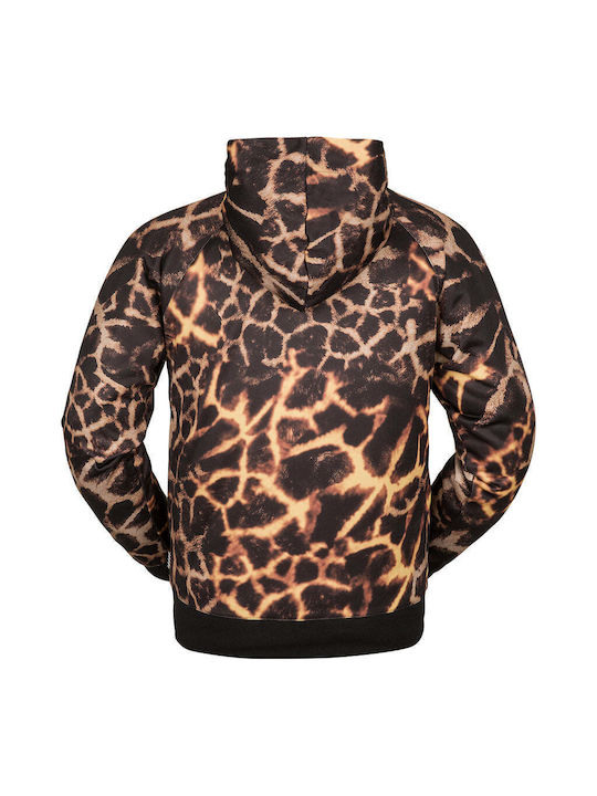 Volcom Hydro Riding Herren Sweatshirt mit Kapuze und Taschen Gold Giraffe