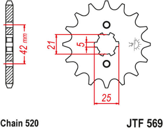 JT Sprockets Front Sprocket 14 Teeth for Kawasaki KLX 250 for Yamaha WR 250