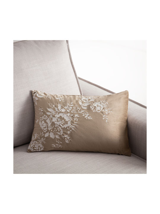 Gofis Home Decorative Pillow Case Willow 38 from Velvet 06 Beige 30x45cm.