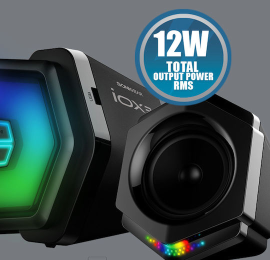 Sonic Gear IOX 3 2.1 Speakers with RGB and Bluetooth 12W Black