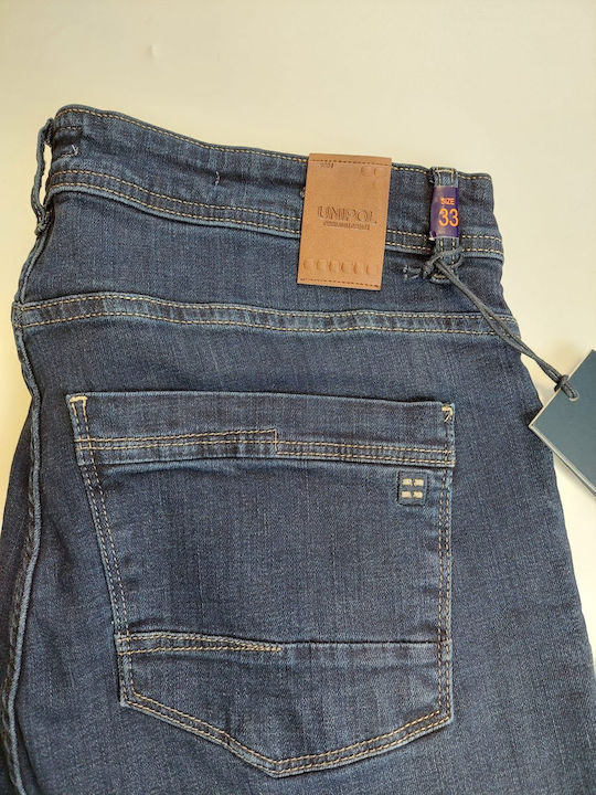 Pantaloni Jeans pentru Bărbați cu Croială Regular Albastru