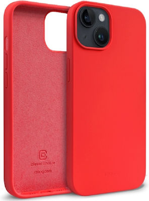 Crong Color Premium Umschlag Rückseite Silikon Rot (iPhone 14) CRG-COLR-IP1461-RED