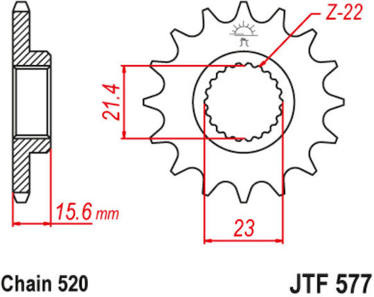 JT Sprockets Front Sprocket 14 Teeth for Yamaha XT 600 1990-2000