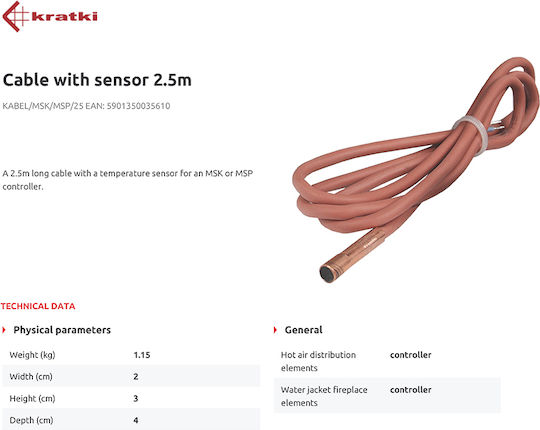 Kratki Temperatursensor für Zirkulator