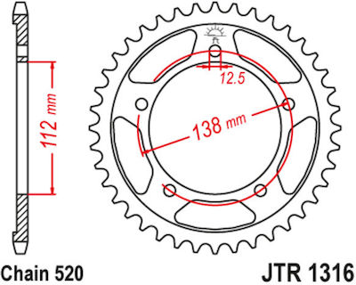 JT Sprockets Rear Sprocket 38 Teeth for Honda X-ADV 750