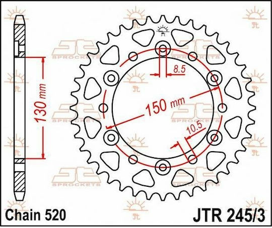 JT Sprockets Заден зъбен колело 47 Зъби за Honda NX 650 Доминатор
