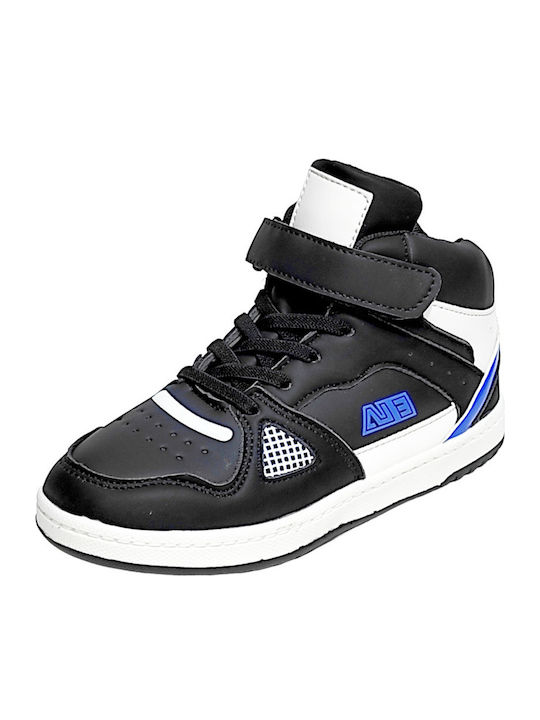 Παιδικά Sneakers High με Σκρατς Μαύρα