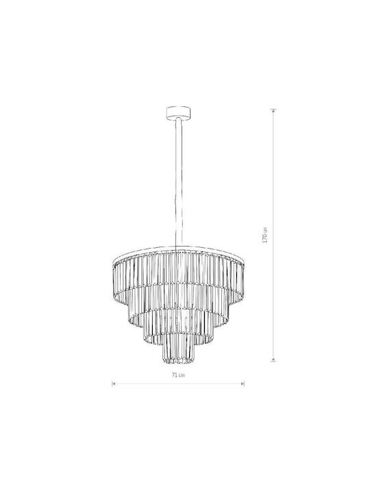 Nowodvorski Candelabru Ø71cm Cu Cristale Negru Nowodvorski Candelabru Ø71cm Cu Cristale Negru