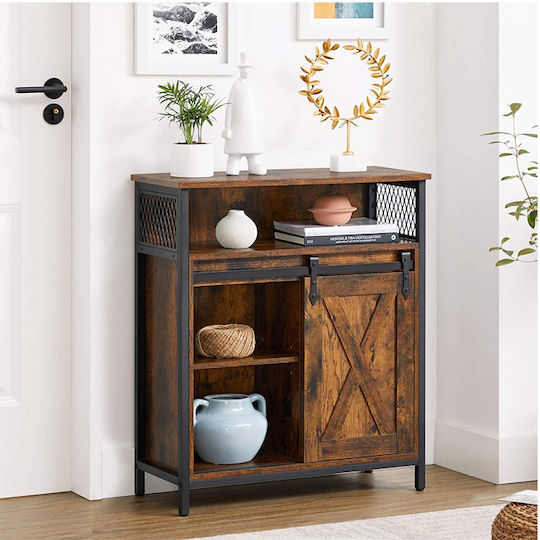 Sideboard made of Wood & Metal Brown 70x30x80cm